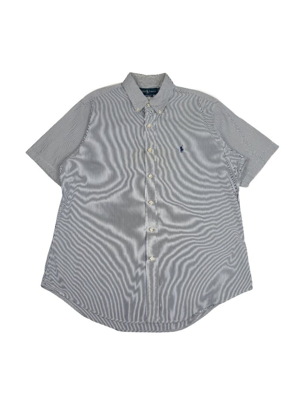 Vintage Ralph Lauren Pinstripe Short Sleeve Button Up Shirt XL